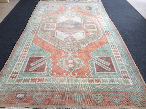 Rugs, Hand Made Rug, Oushak Rug, Turkish Rugs, Bohemian Rug, Oriental Turkish Rug, Farmhouse Rug, Vintage Rug, Wool  Oushak Rug Wool Rugs