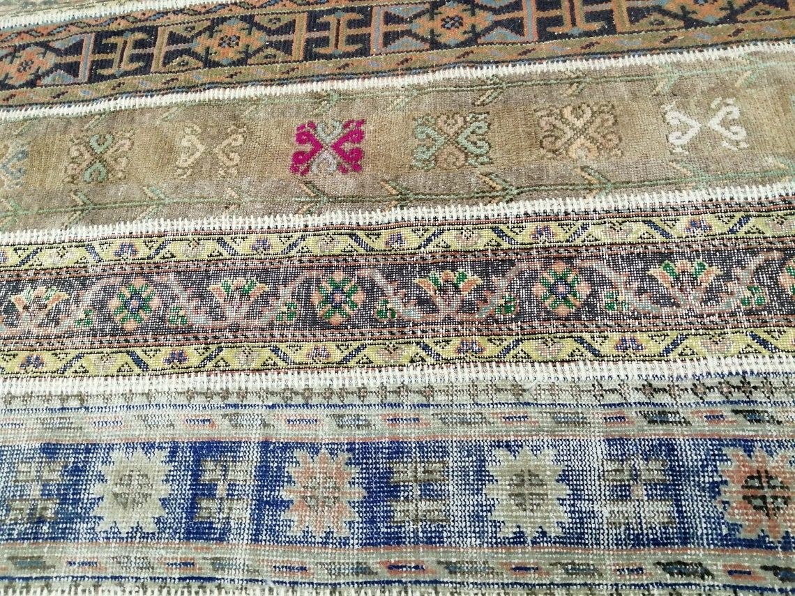Patchwork Rugs, Hand Made Rug, Oushak Rug, Rustic Rug, Bohemian Rug ...