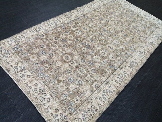 Vintageturkish_rug Vintage Rug 6.9 X 3.8 Hand Made Rug Wool Rug