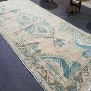 OUSHAK RUG, TURKISH 3.4 x 7.2 Rug, Vintage Persian Rug, Vintage Rug, Wool Handknotted Rug, Handmade Rugs, Vintage Turkish Rug