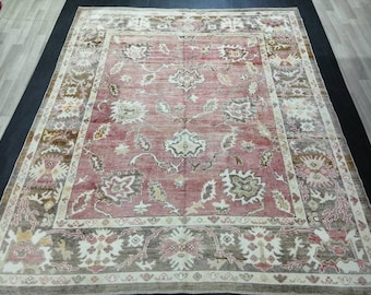 Vintage Rugs, Vintage 10 x 8.3 Oushak Rug, Vintage Rug, TURKISH RUG, Oriental Rug, Farmhouse Rug, Rustic Rug, Wool Rug, 8x10 Rug