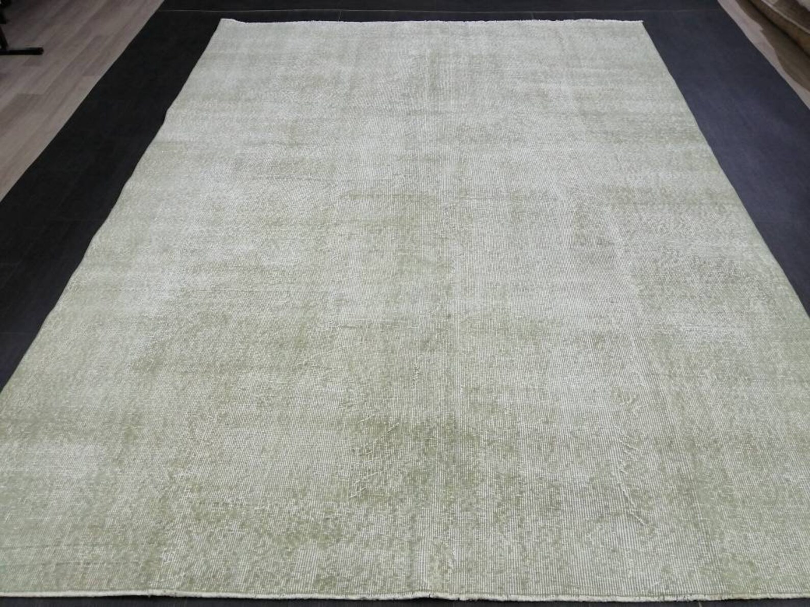 6.6 X 9 Variegated Moss Green Rug Hand Made Rug Oushak Rug Etsy