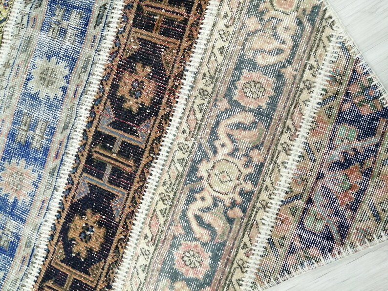 Patchwork Rugs Hand Made Rug Oushak Rug Rustic Rug - Etsy