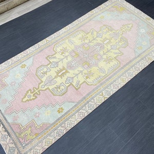 Gedeckter Vintage Teppich 4x9 TÜRKISCHEr Teppich Orientalischer Teppich Vintage Oushak Teppich Vintage Perserwolle Teppich Handarbeit Teppich Vintage Türkischer Teppich Reduzierte Teppiche