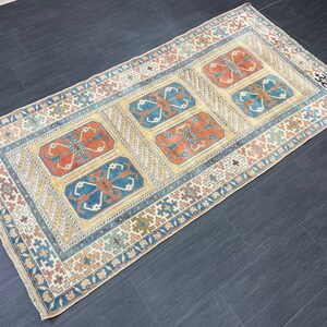 Wolle Vintage Teppich 3,3 x 6,6,6 TÜRKISCHEr Teppich Orientalischer Teppich Vintage Oushak Teppich Vintage Perser teppich handgemachte Teppiche Vintage Türkischer Teppich Rabattteppich