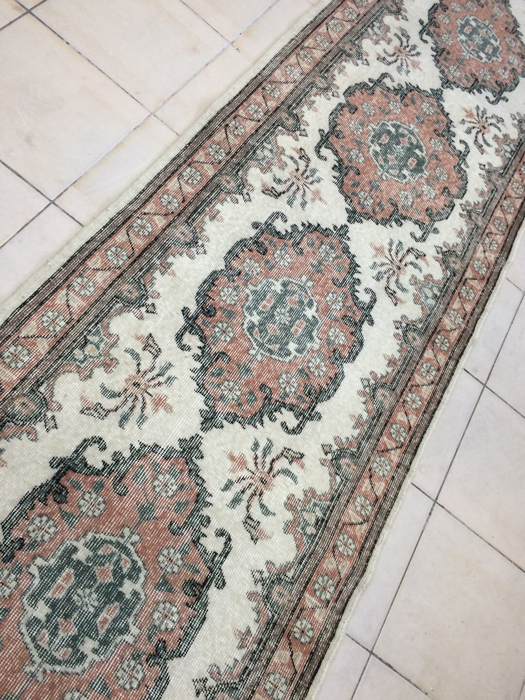 Rusk Color Rug Runners 12 X 3 Runner Rug, Hand Knotted Hallway Runner Rug, VINTAGE TURKISH ...