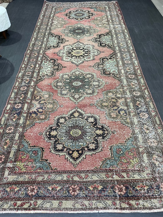 ヴィンテージ　トルコ製ランナーラグ ヴィンテージ ランナー ラグ、トルコ製 4.8 x 11.8 ランナー