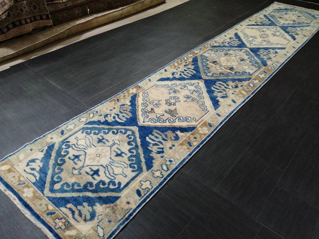 bleu turc oushak Runner