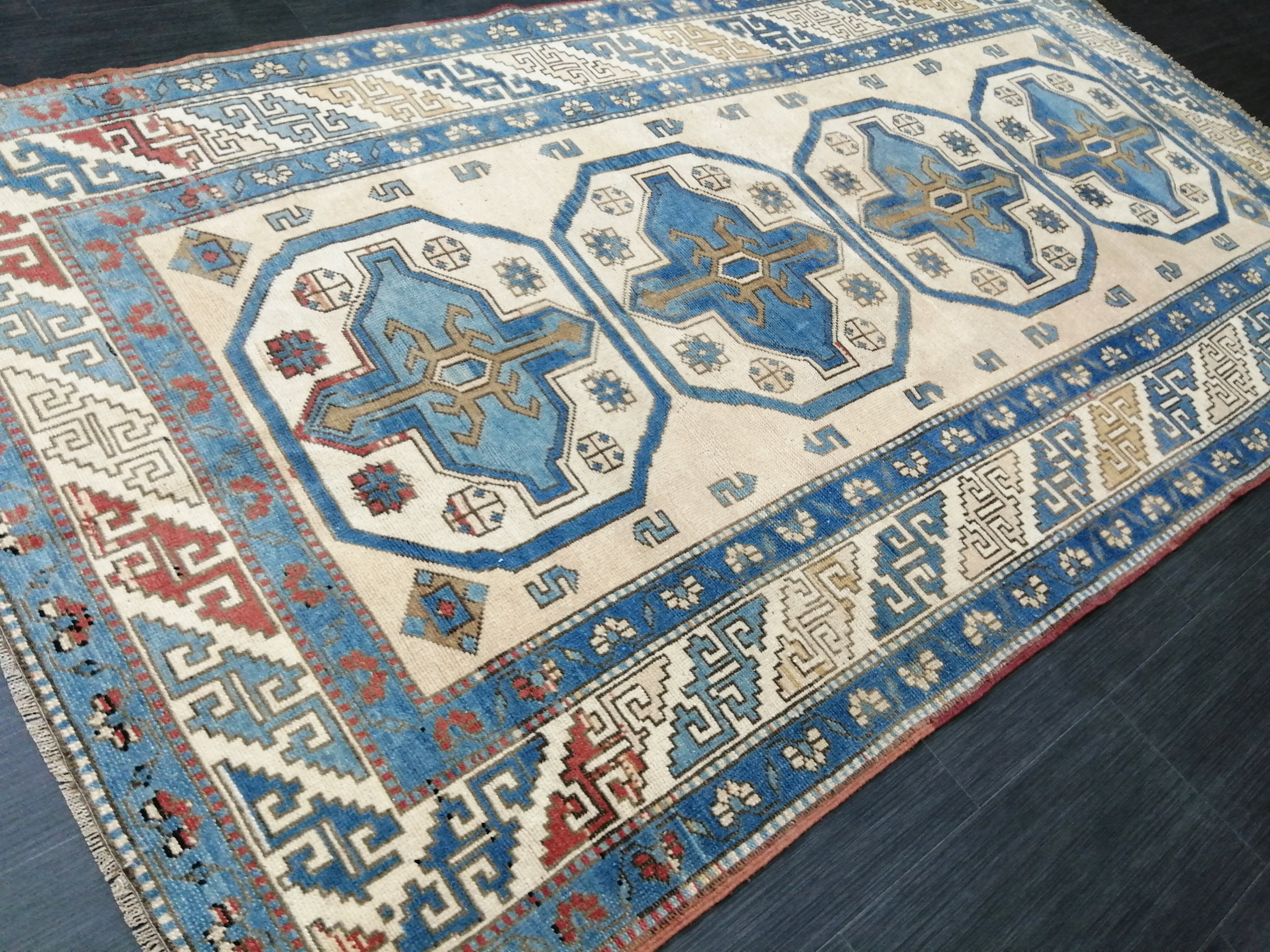 OUSHAK RUG 4.6 X 8.7 Vintage Rug Vintage Runner Rug Wool