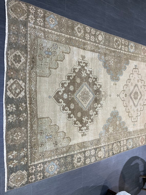 Oushak ランナーラグ、トルコ製 4.5 x 12.8 ランナーラグ