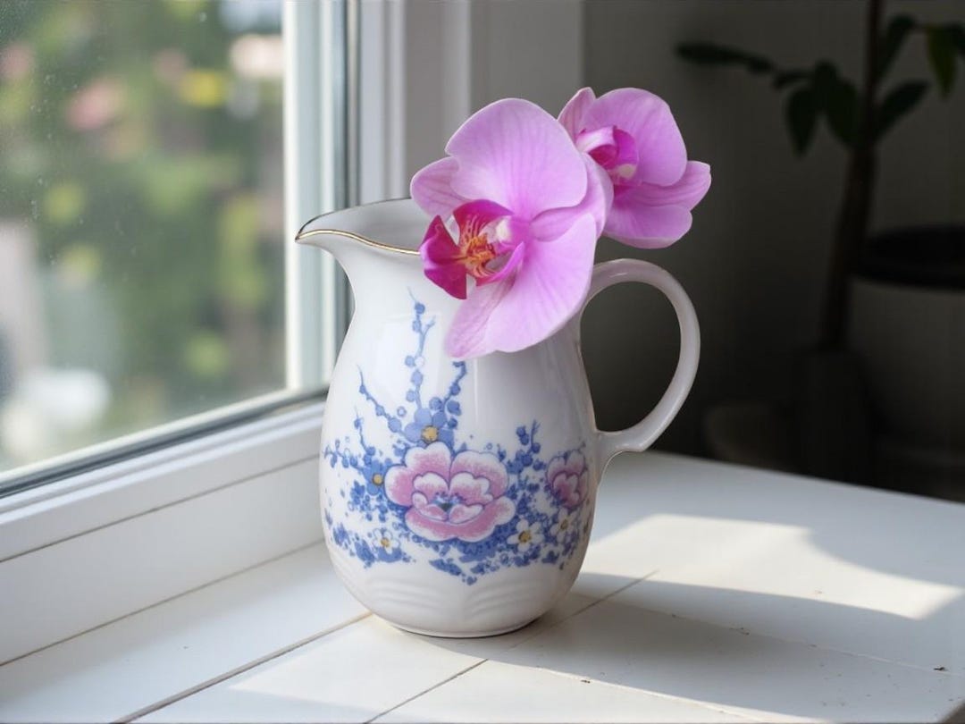 Pot Veb Pot à lait floral VEB Kahla, RDA 1957–1964 – Porcelaine ancienne de ...