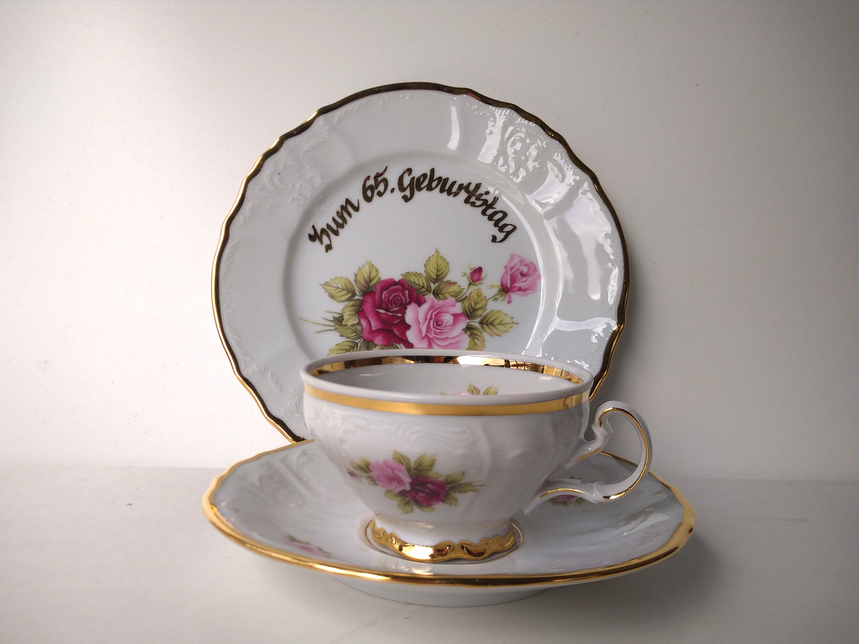 ドイツ製 ライヒェンバッハ Reichenbach 薔薇デミタスカップ＆ソーサー ドイツ製 ライヒェンバッハ Reichenbach 薔薇デミタスカップ＆ソーサー