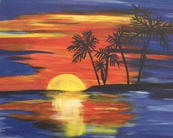 Tropical Sunset (Honolulu, HI) Notecards