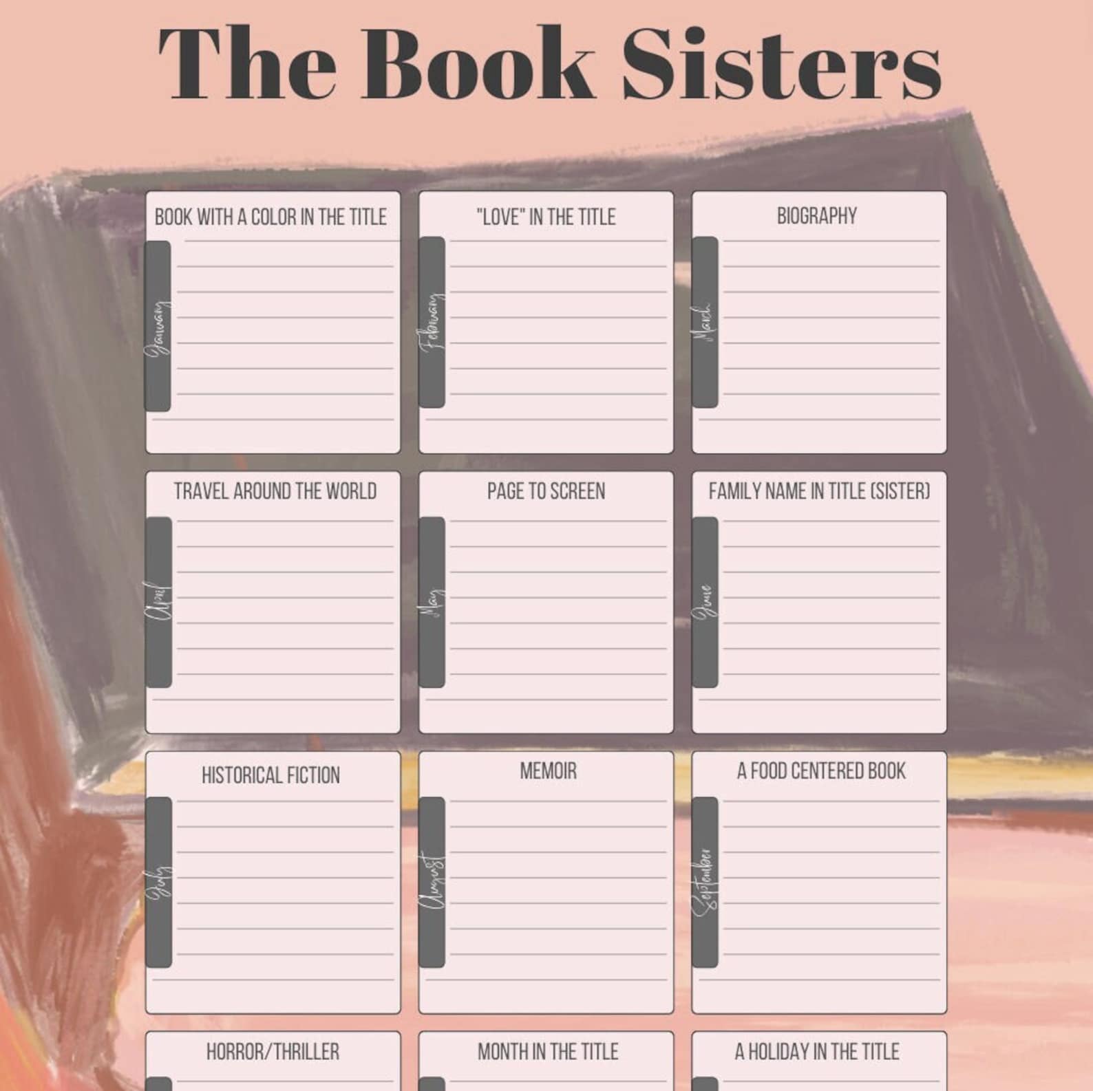 Book Club Template 50 Book Club Ideas Editable Monthly Themes for ...
