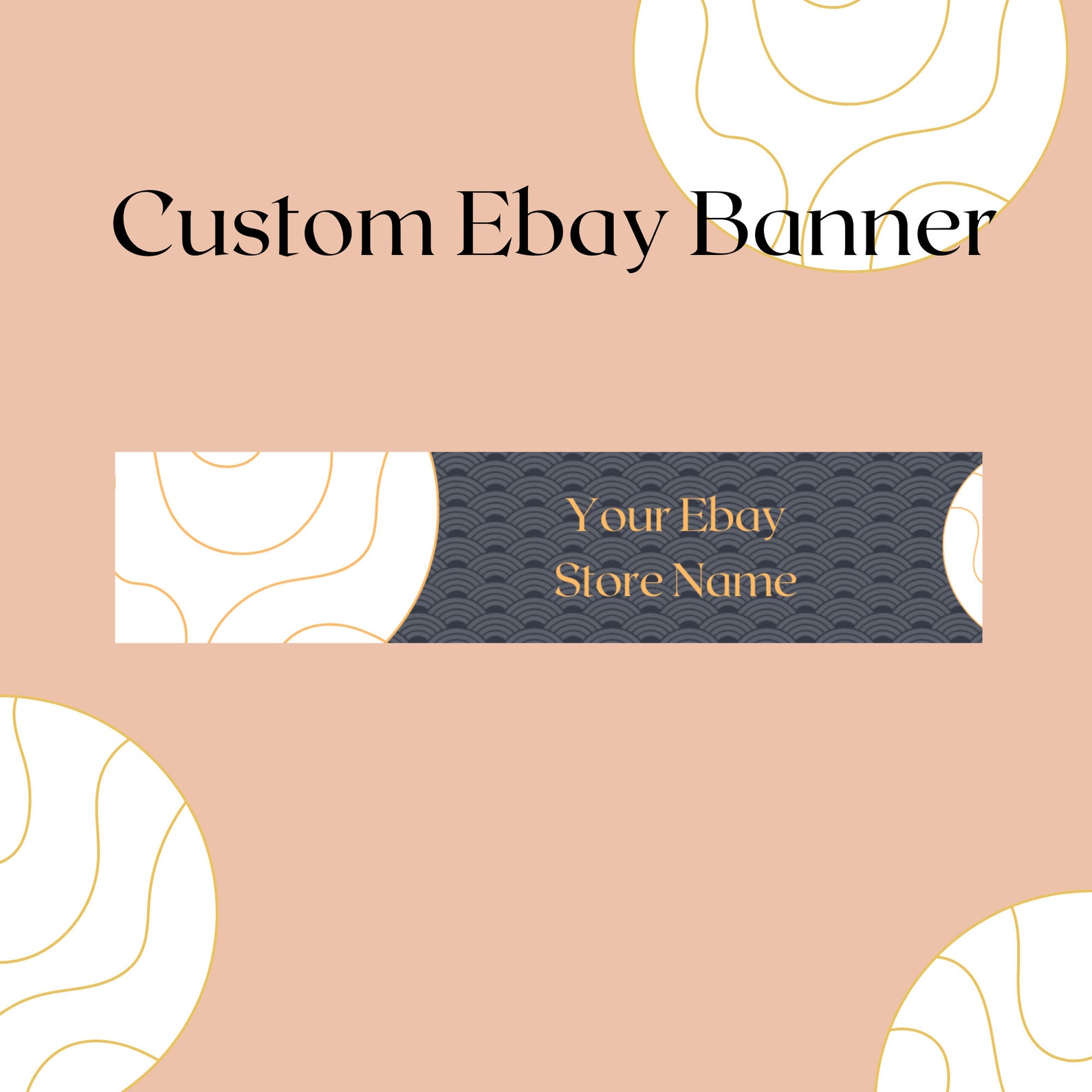 Custom Ebay Banner and Logo Modern Theme Personalized Ebay Etsy