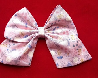 Large Christmas Bow for cats 'Winter Snowflakes' - Glow in the Dark - cat collar with bow and bell - bow for cat, dog, pet