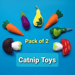 Fruit & Veg catnip toys - felt catnip toy, Unique catnip cat toy