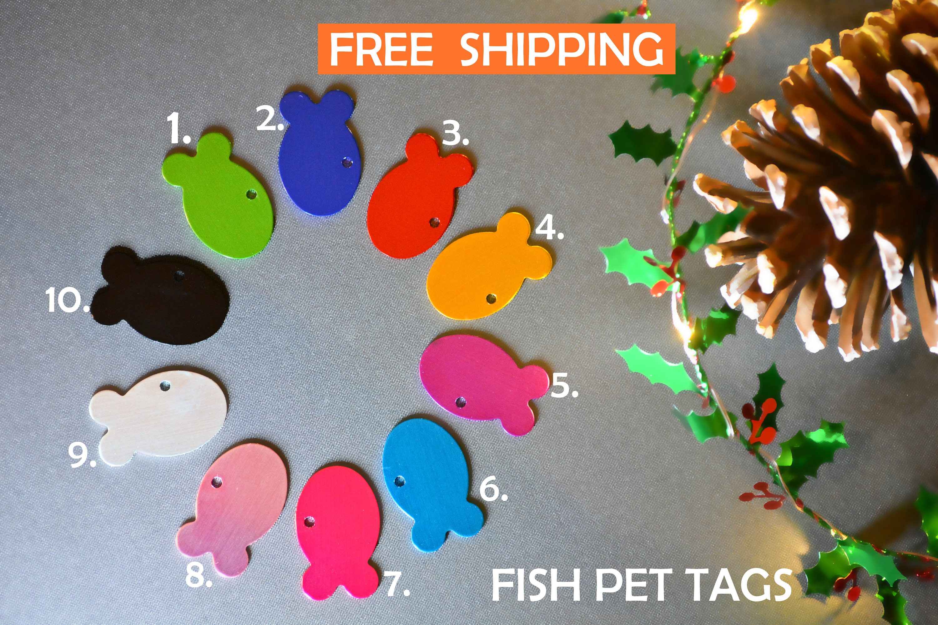 personalised cat collar tags