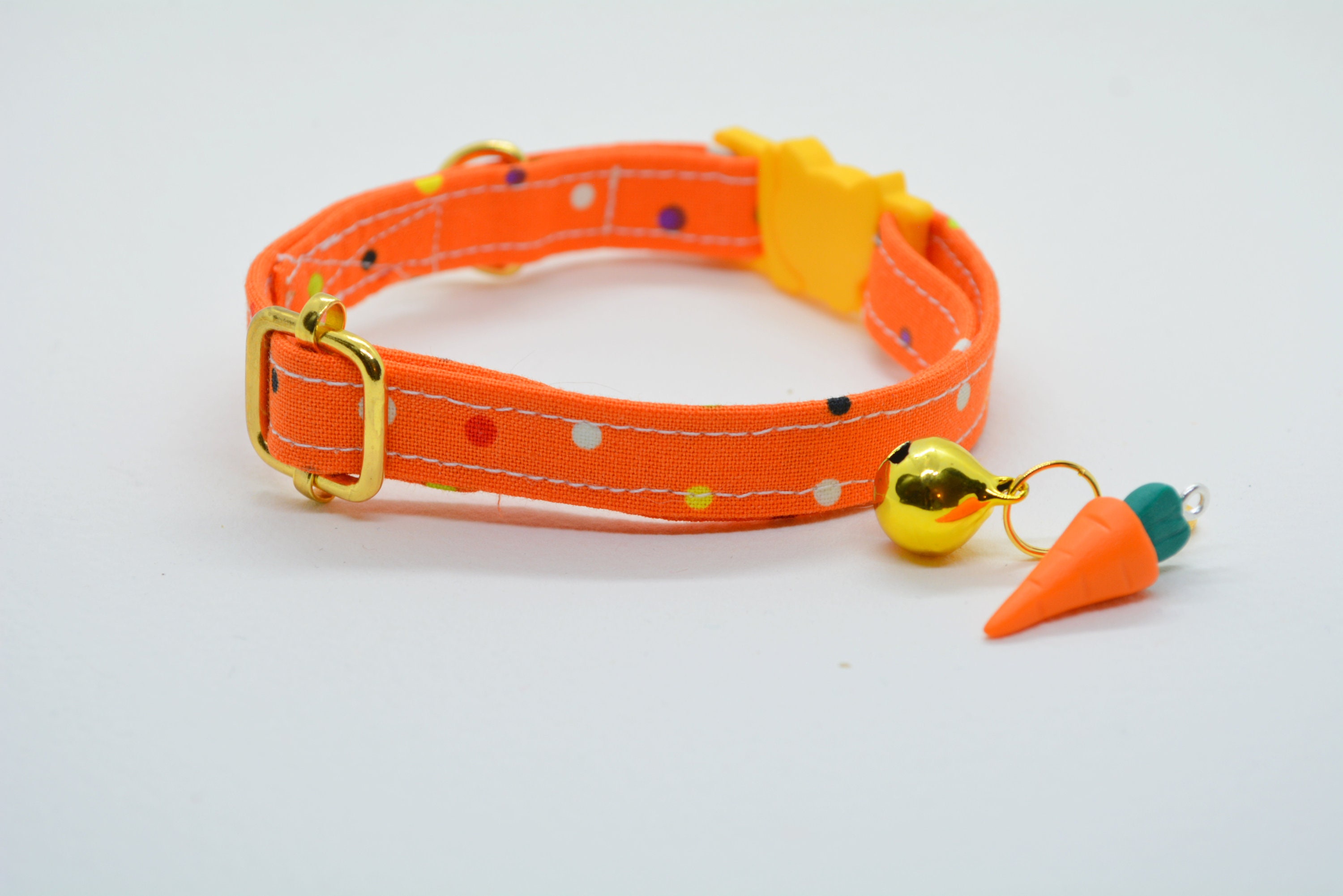 Orange cat collar breakaway kitten collar carrot charm Etsy