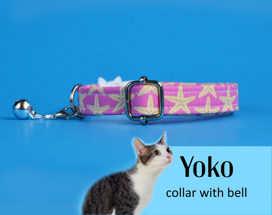 Collare Per Gatti In Velluto Con Campana E Strass - Chiusura A Strappo Sicura | Regalo Per Gattini Femmine E Maschi - Foto 3