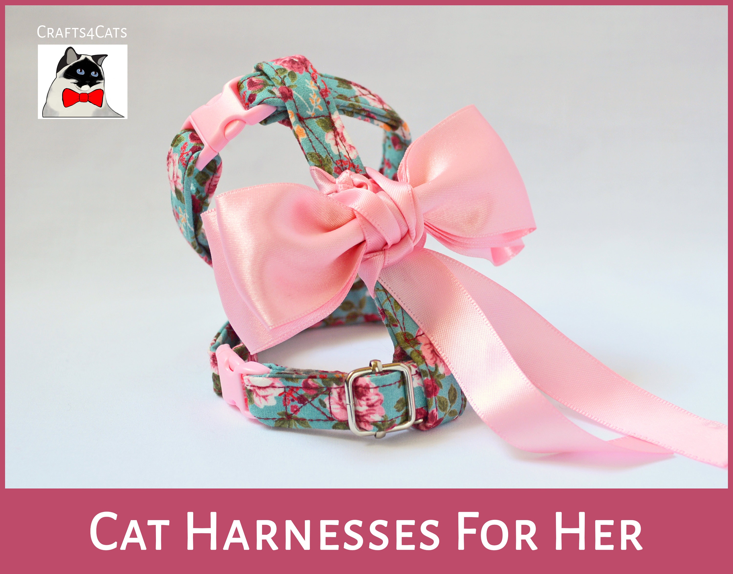 floral cat harness