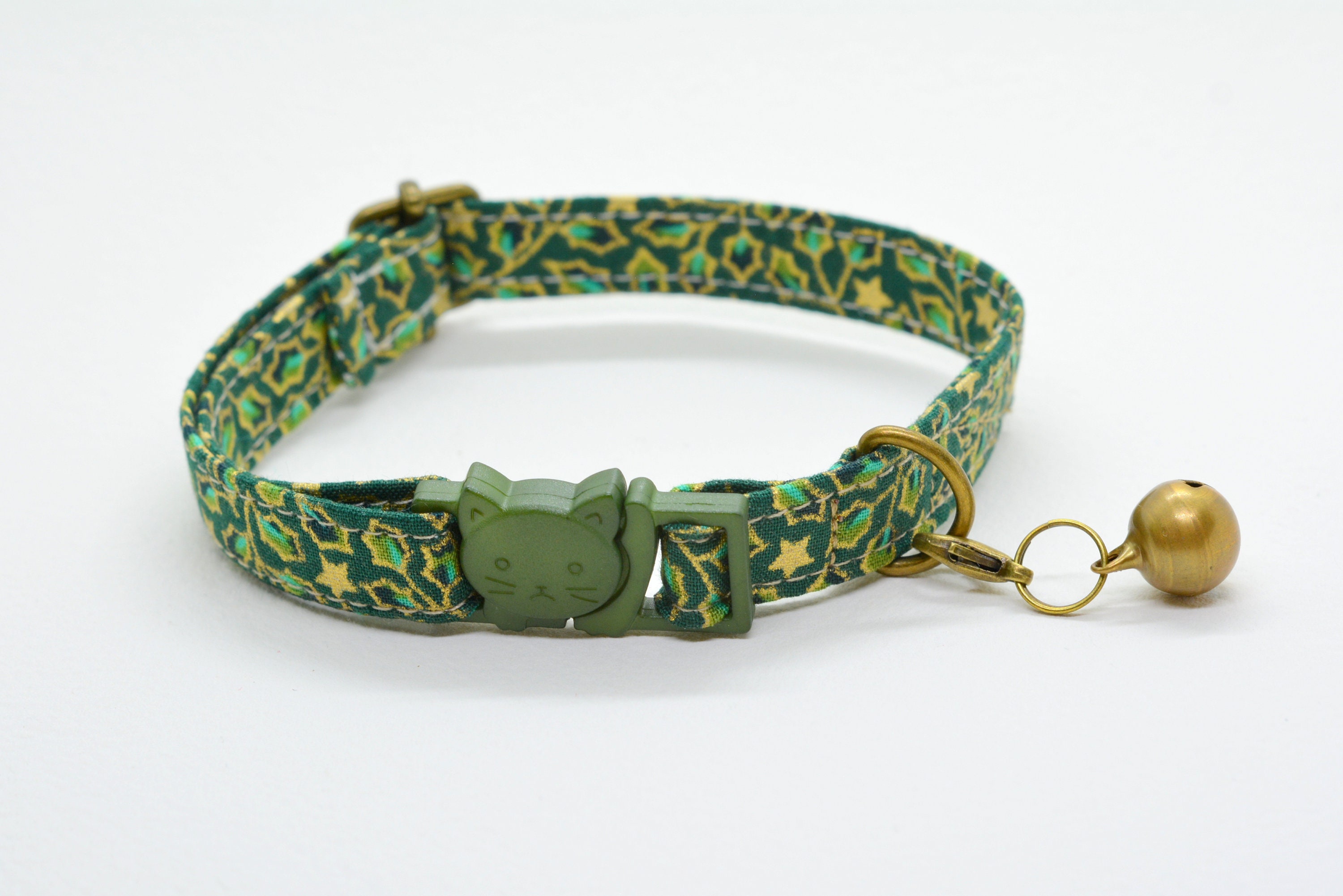 Cat collar 'Winter Green' breakaway/ cat collar with Etsy