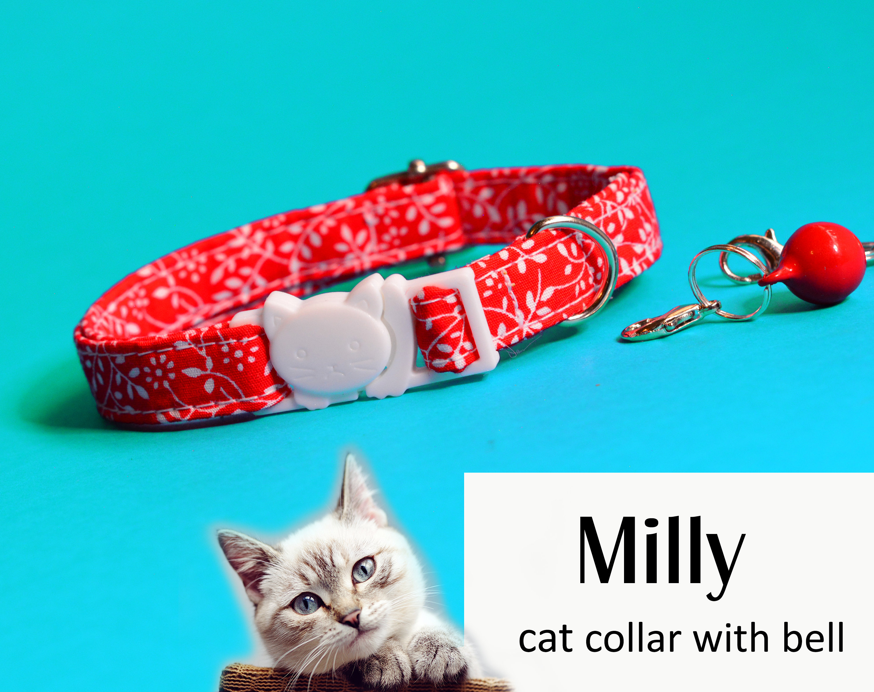Diy cat top collar with bell