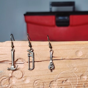 Dad&#39;s Toolbox Earring Collection, Tool Earrings