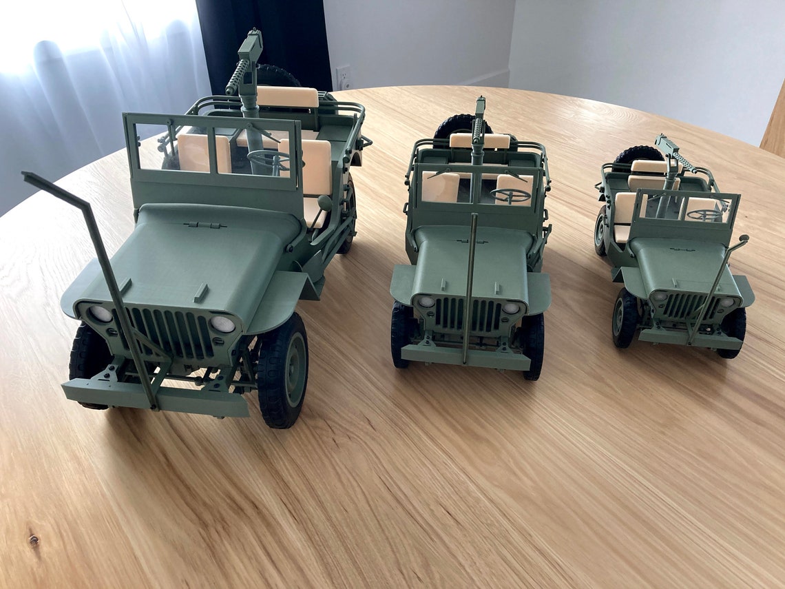 1/10 scale STL Files to print your own Willys MB Jeep Files Etsy