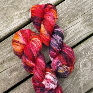 Seize the Fire | Hand Dyed Yarn | Superwash Italian Fingerling Yarn | Merino Wool/Nylon | 100g