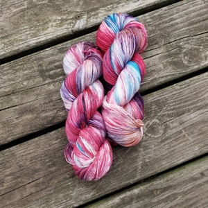 Wallflower | Hand Dyed Yarn | Superwash Italian Fingerling Yarn | Merino Wool/Nylon | 100g