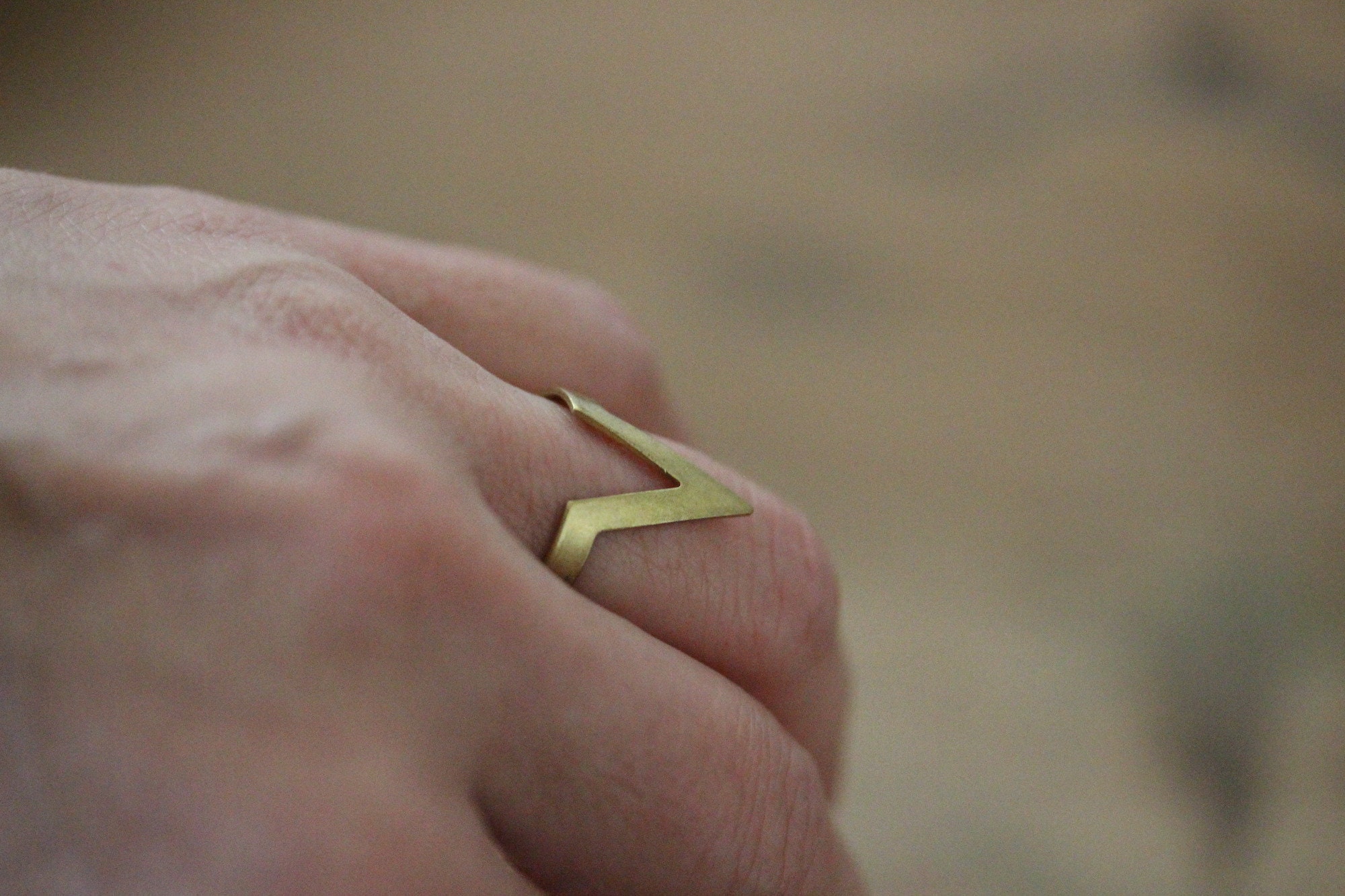 adjustable statement ring in gold tone made of brass