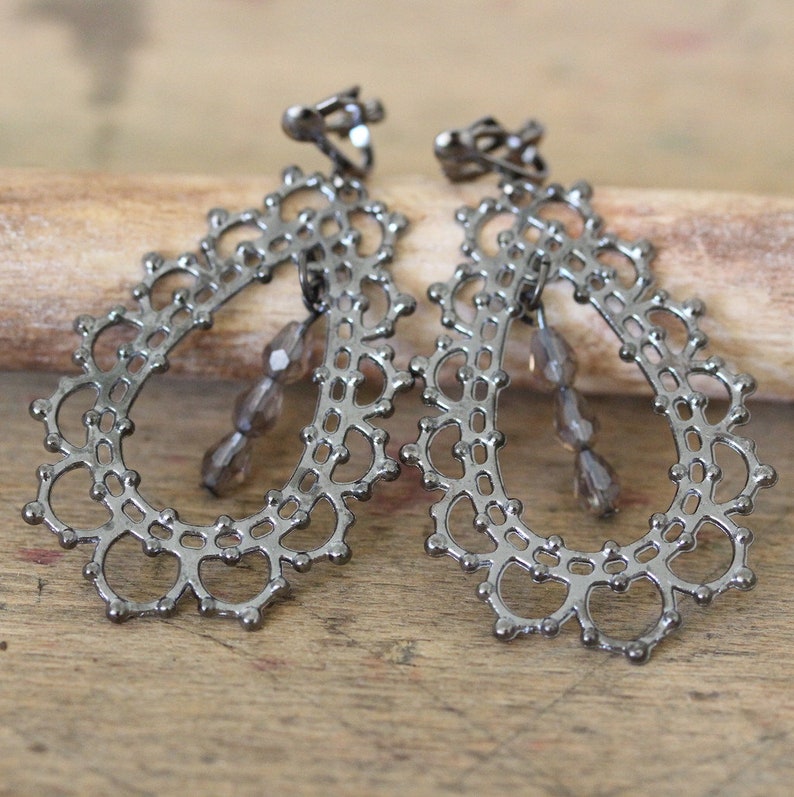 N E N E H Clip Earrings Gunmetal image 3