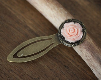 vintage bookmark / DELICATE ROSE /