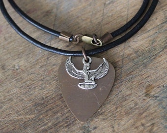 Plektrum SALE % Leather Necklace /ISIS/