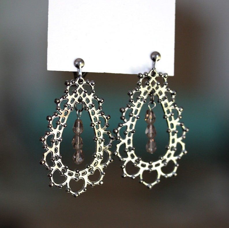 N E N E H Clip Earrings Gunmetal image 5