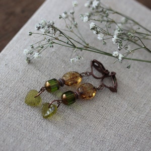 light ear clips /BIRCH/with glass beads image 5