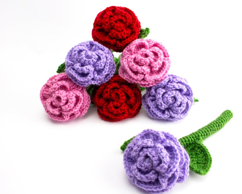 Individual Roses Crochet Crochet Rose PDF Pattern, Crochet Flowers, Home Decor (digital Download ...