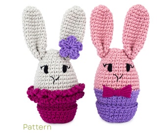 Crochet Easter Eggs Pattern, Crochet Easter Bunnies PDF Pattern