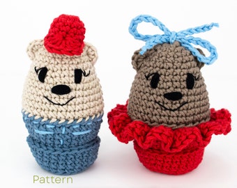 Crochet Bears Pattern, Crochet Easter Eggs PDF Pattern
