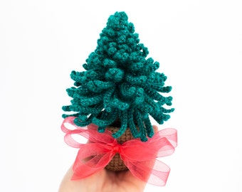 Crochet Christmas Tree, Crochet Pot with Tree,  Christmas Home Decor, Christmas Gift for Kids