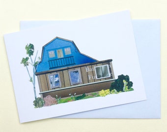 Woodland Scene Card/ Dacha Card/ Russian Architecture/ Art Card/ Travel Card/ Greetings Card/ House Card/ Folk Card