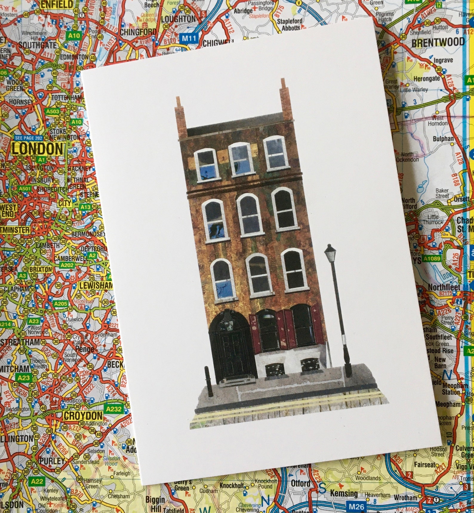 London Card/ Spitalfields London/ Old London Buildings/ London