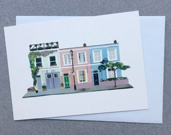 London Card/ Chelsea London/ Notting Hill Card/ Portobello Road/ London Street/ London Houses/ Colourful Houses London/ London Doorways/ Art