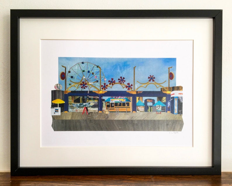 Framed example of coney island wall art