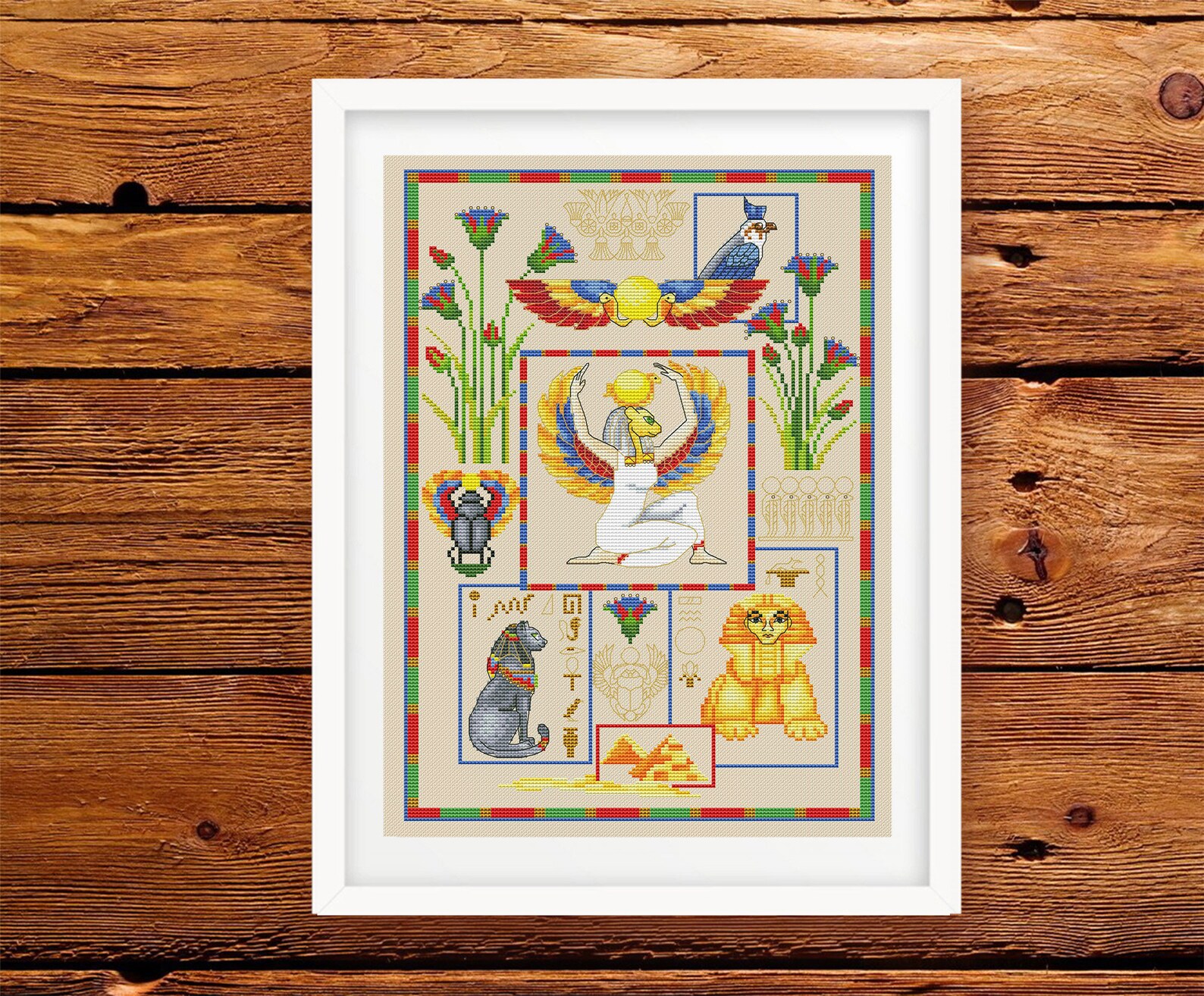 Egypt cross stitch sphinx pattern Orient Cross stitch Etsy