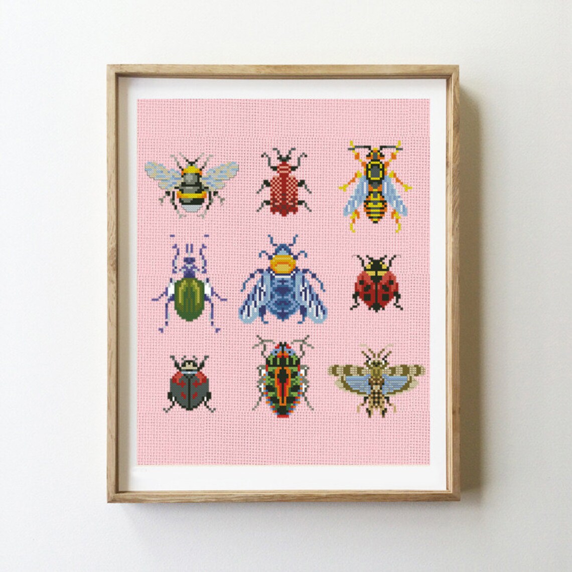 BEETLE cross stitch pattern bugs counted cross stitch pdf Etsy