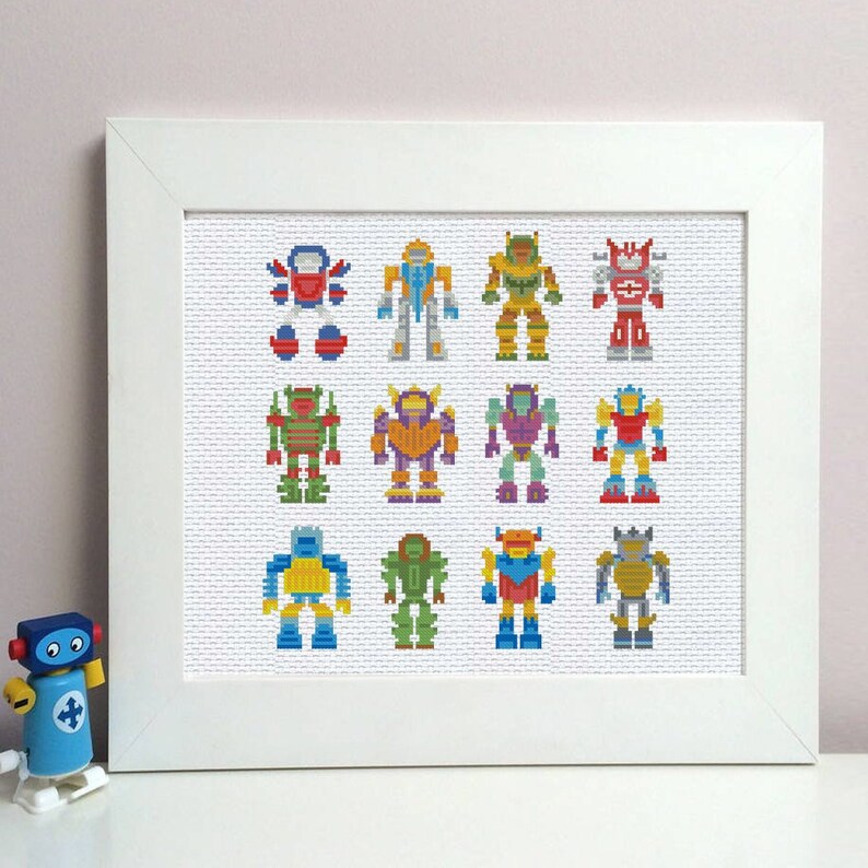 Transformers cross stitch pattern robot cross stitch Etsy