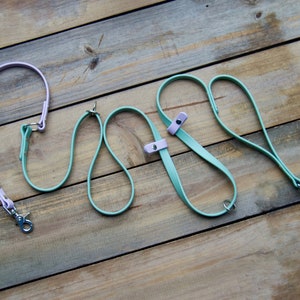 Handsfree Biothane Dog Leash w/ Traffic Handle, Animal leash/Lead, Waterproof, Training leash, Easy to Clean, Multi-use leash Training Leash