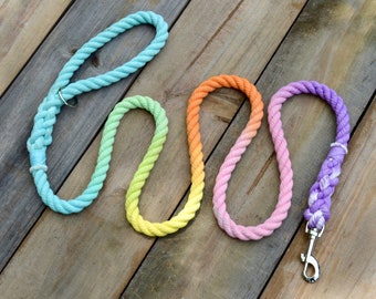 rainbow rope leash